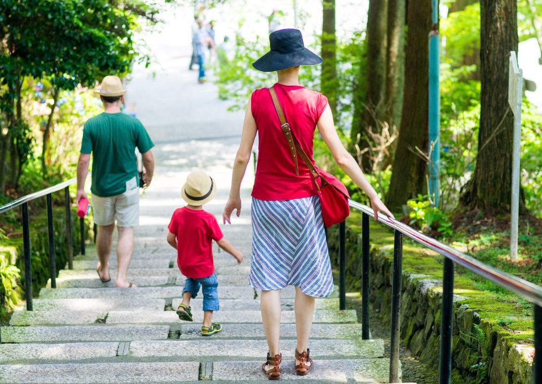 Gezin op Mount Hiei