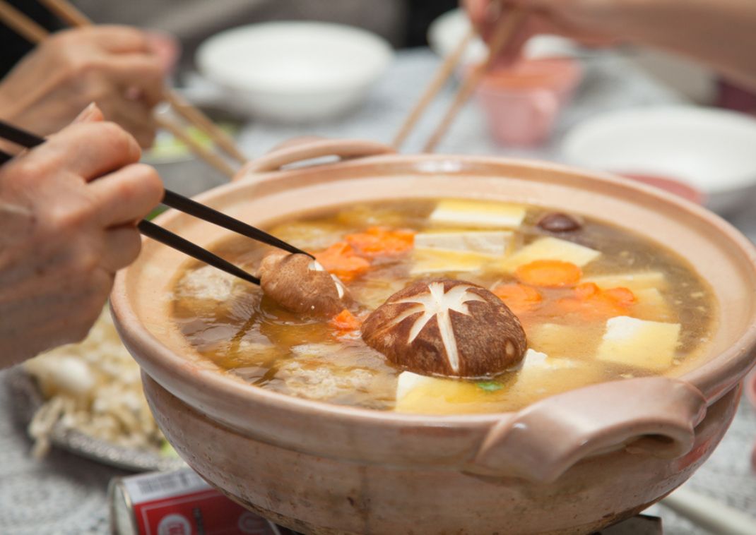 Een Japanse winterse hot pot, oftewel nabe