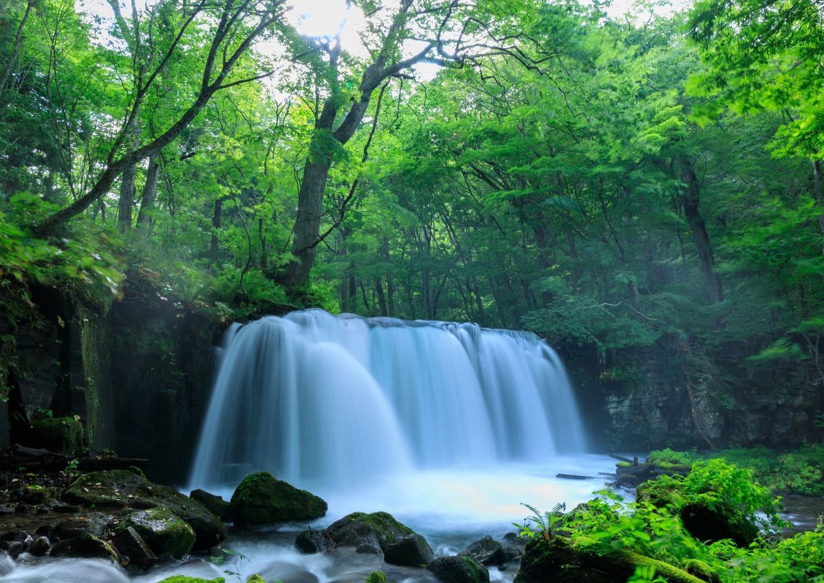 Choshi Otaki-waterval in de Oirase-kloof, Aomori, Japan
