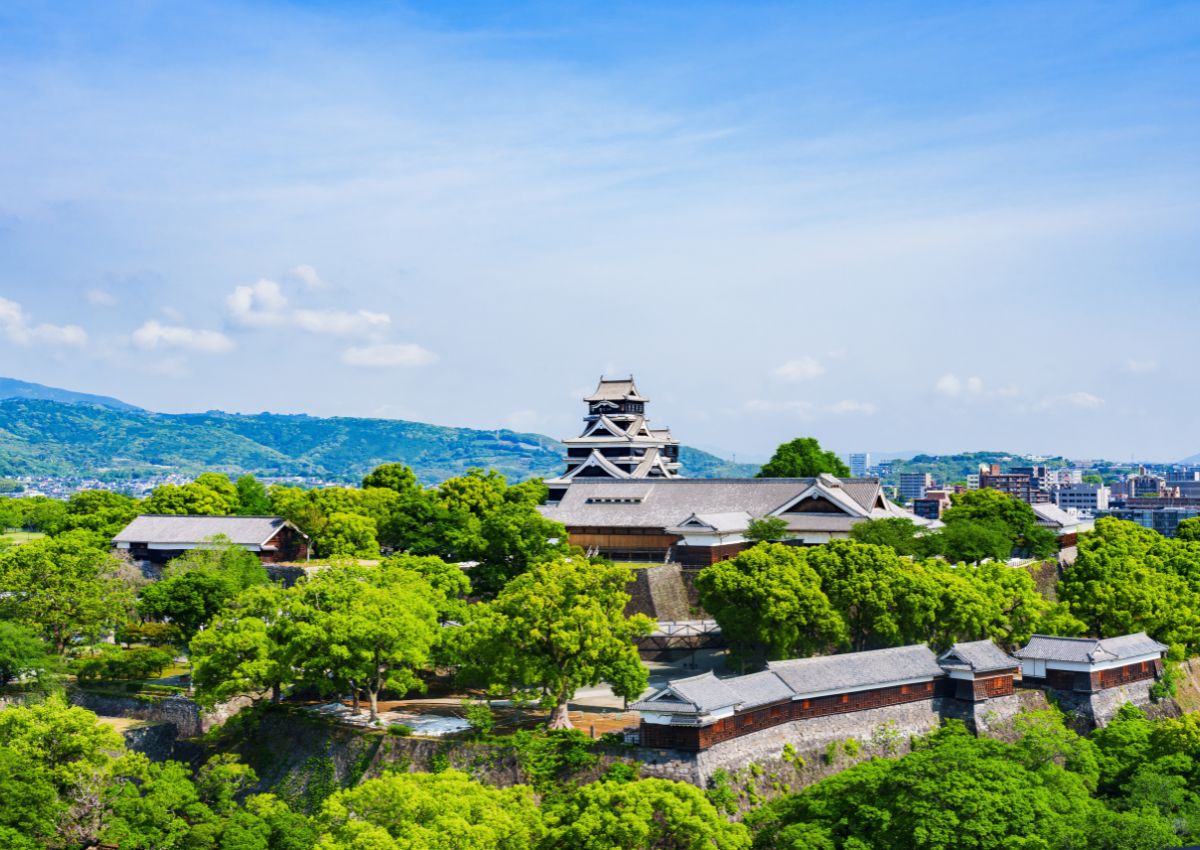 Kumamoto kasteel in Kumamoto, Japan