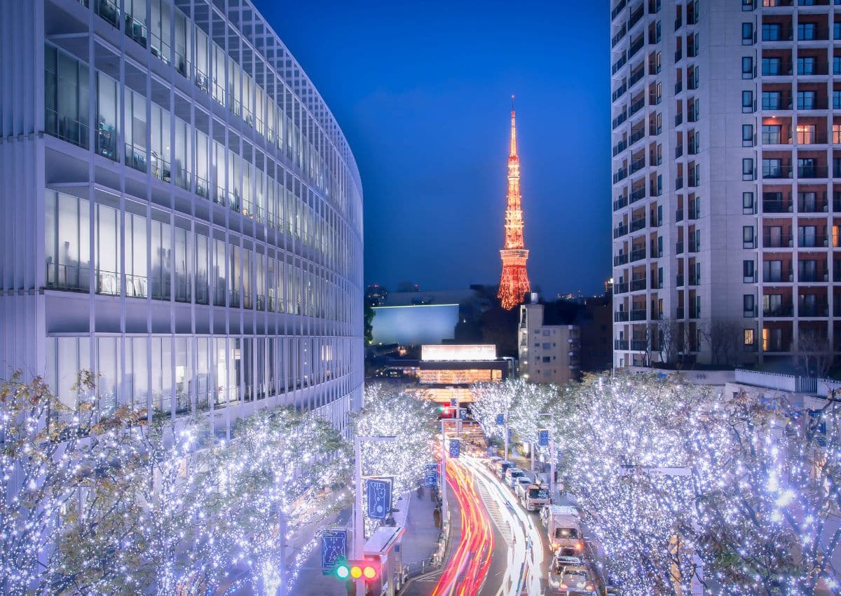 Winter illuminatie in Roppongi, Tokyo, Japan