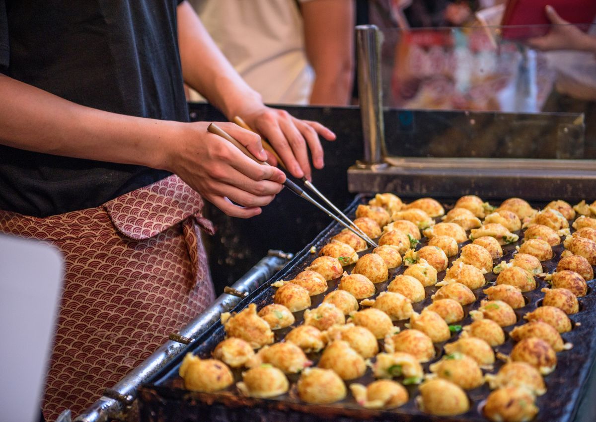Yatai-kraampje met takoyaki