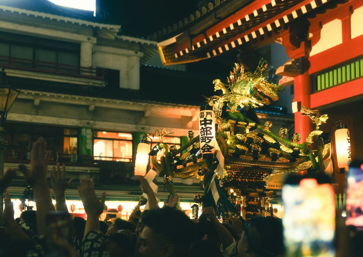 Festival in de Senso-Ji temple, Asakusa