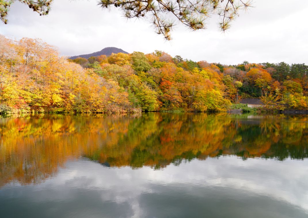  De Juniko-meren gelegen in Shirakami Sanchi, Aomori, Japan.