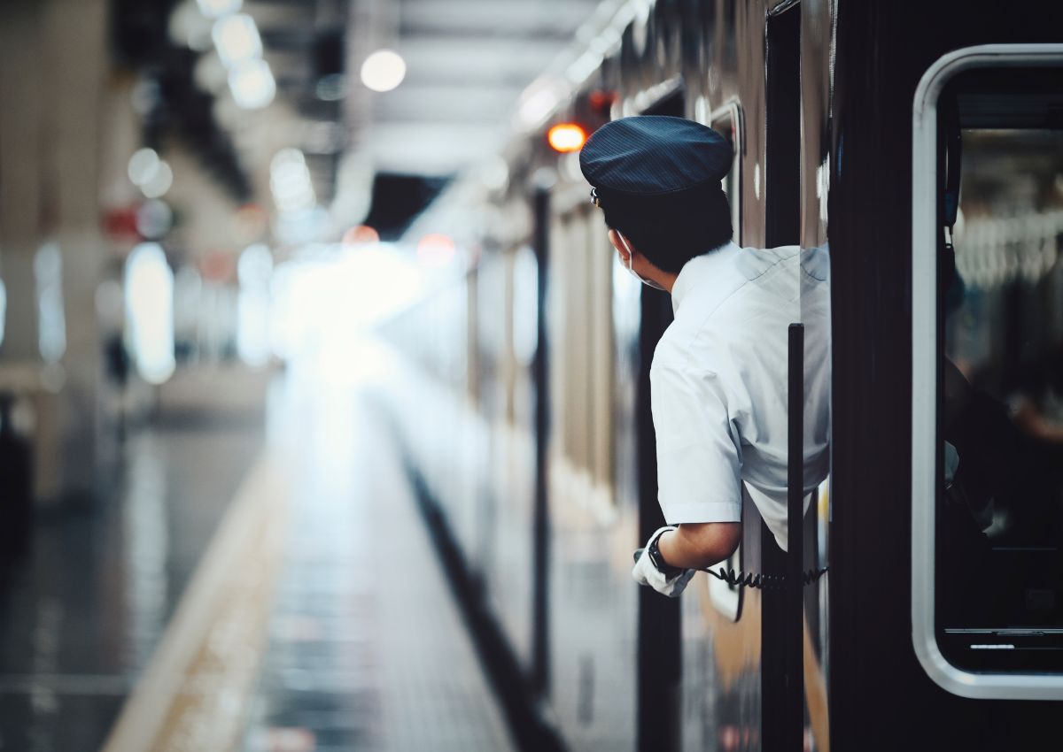 Treinconducteur in Osaka, Japan