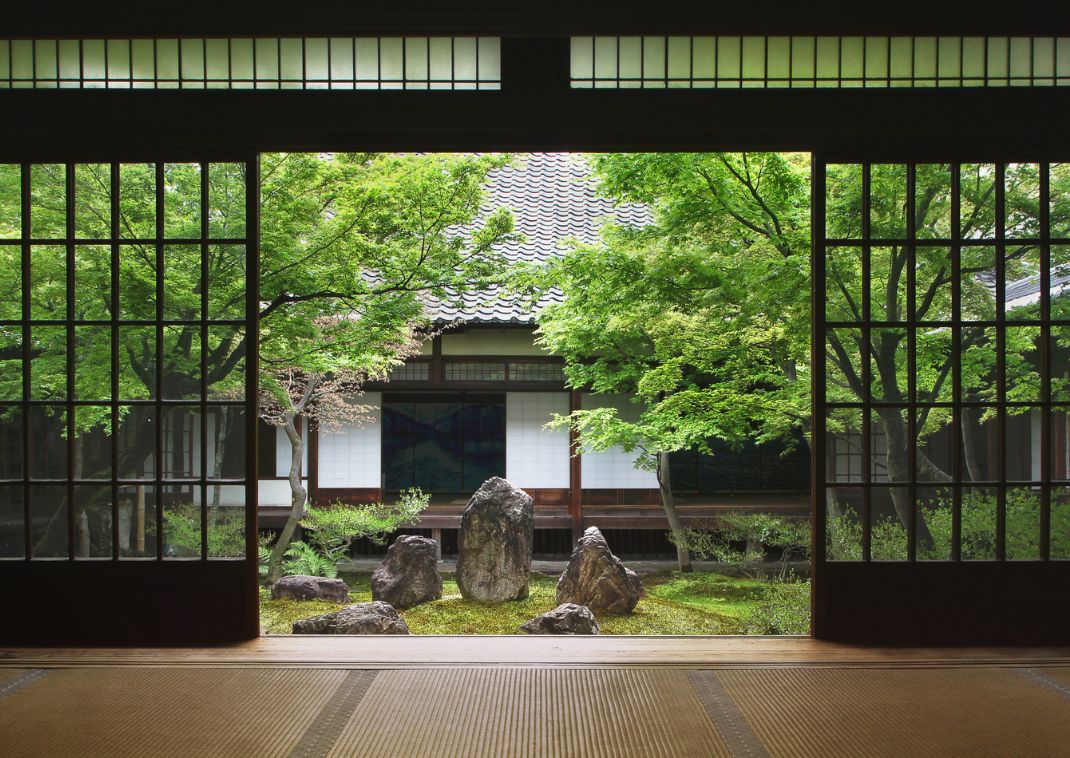 Japanse tuin in Kyoto, Japan