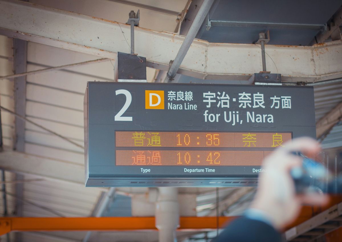 Japans stationsbord met kanji