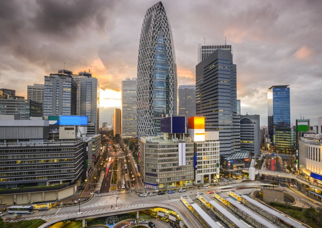 Zakendistrict Nishishinjuku, Tokio Japan 