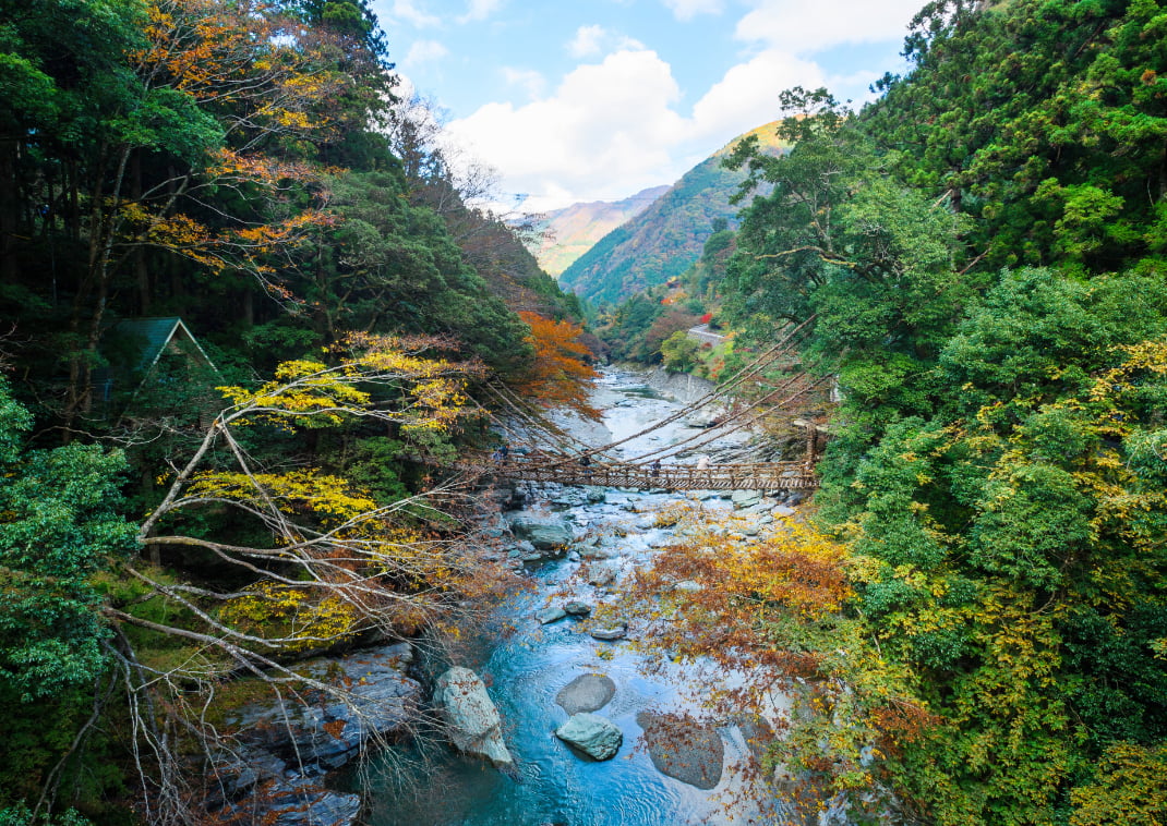  Kazurabashi brug, Tokushima