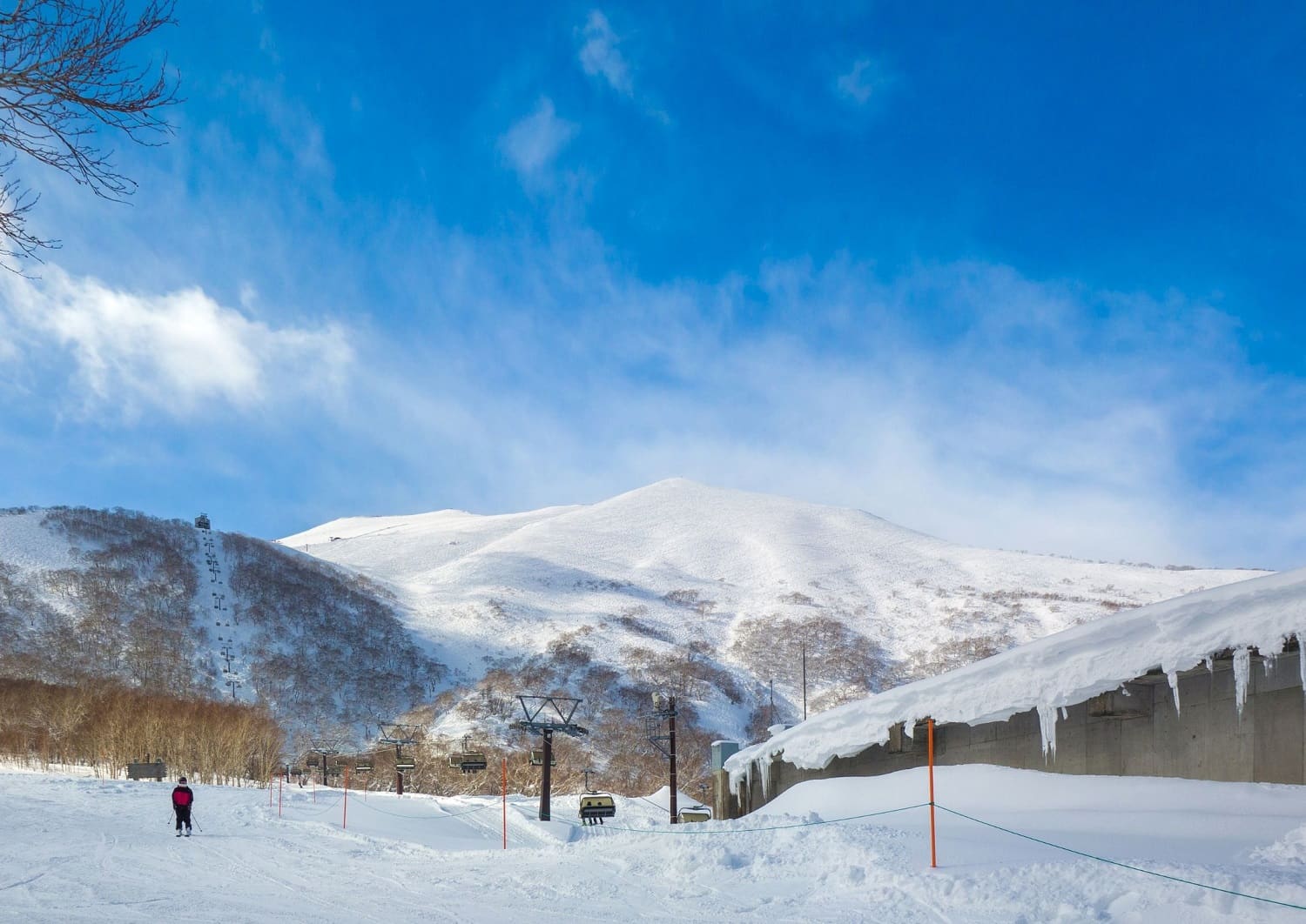 Het Grand Hirafu skiresort in Niseko, Hokkaido.