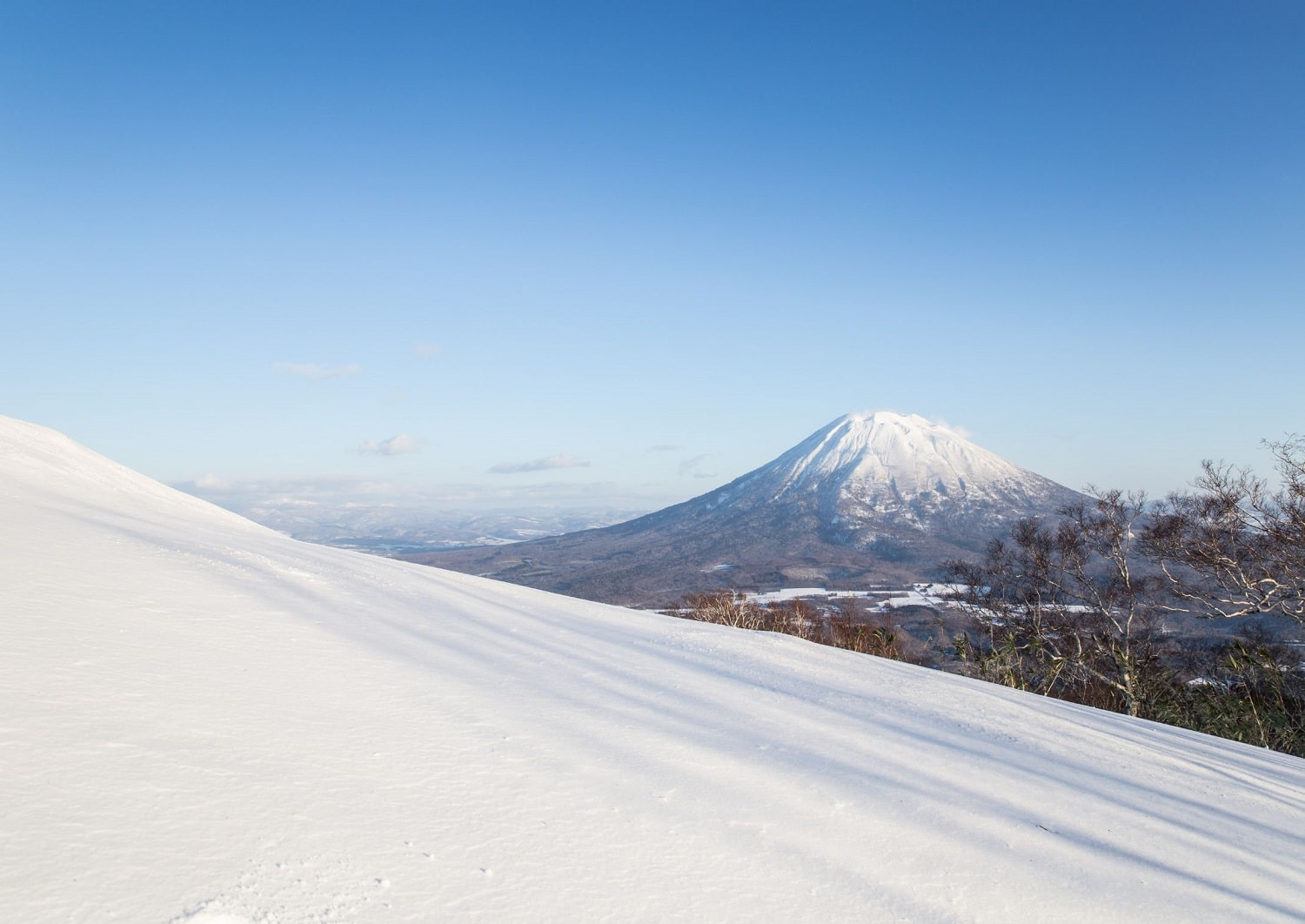 Het skioord Annupuri, Niseko, Hokkaido, Japan.