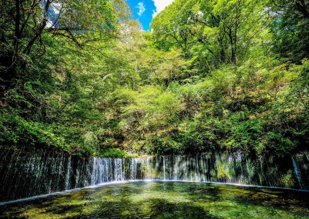 Shiraito-watervallen in Karuizawa, Nagano, Japan