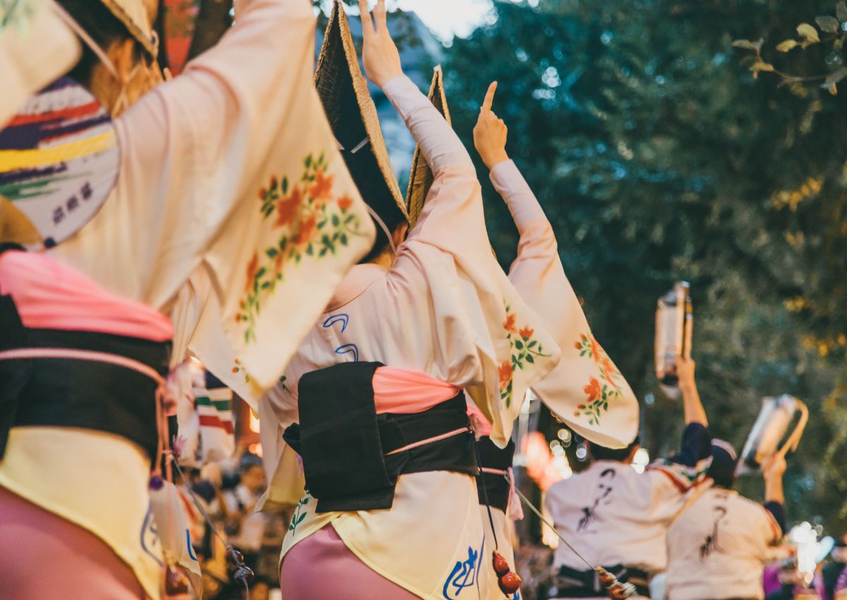Traditionele Japanse dans tijdens het Awa Odori-festival