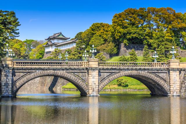 Keizerlijk Paleis van Tokio met brug, Japan 