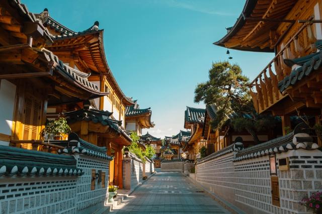 Hanok district van Bukchon, Seoul 