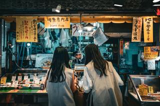 Proef Kyoto op de Nishiki-markt