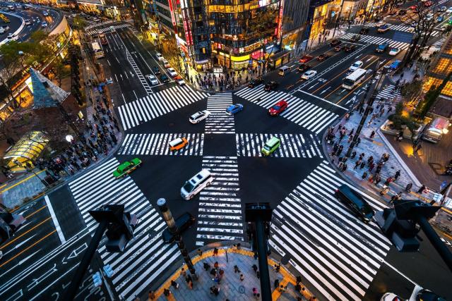 Ginza bij nacht