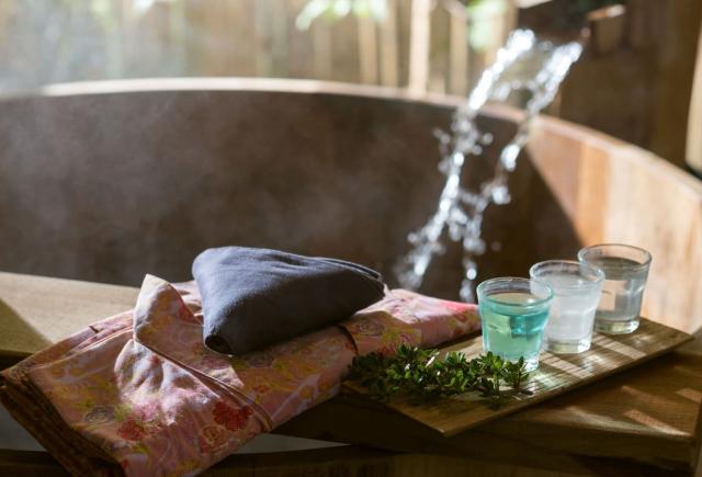 Onsen bad in Hakone Nationaal Park