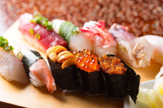 Verse sushi van Hokkaido