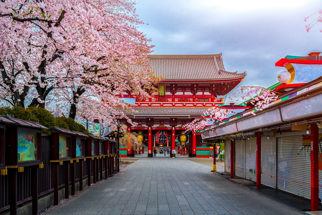 Senso-ji, de oudste en bekendste tempel van Tokyo, Japan