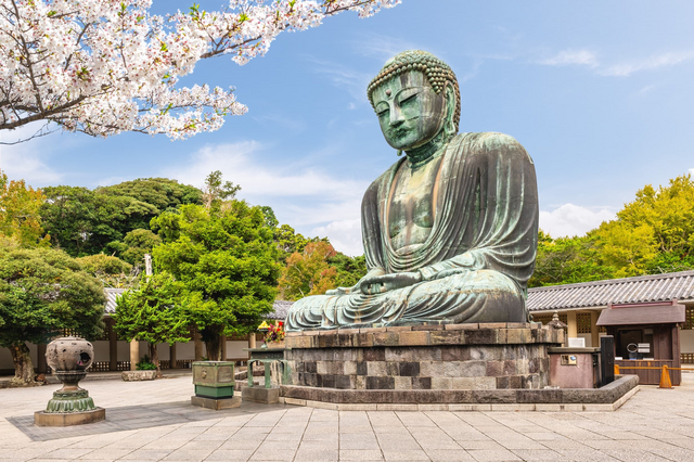 De Grote Boeddha van Kotokuin in Kamakura, Kanagawa