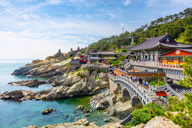 Haedong Yonggungsa-tempel in Busan, Zuid-Korea