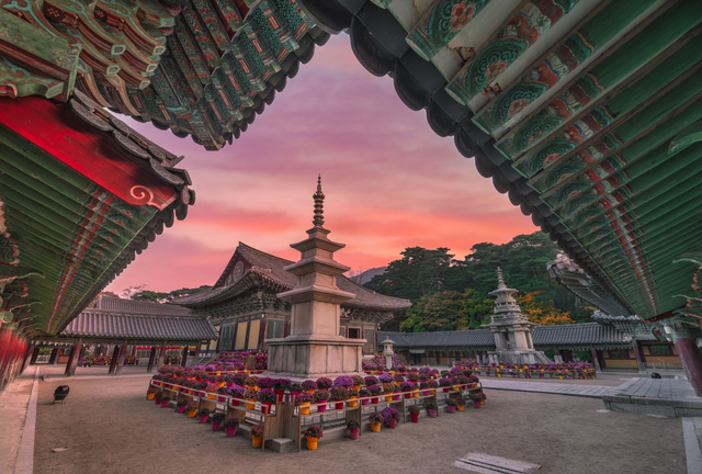 Bulguksa-boeddhistische tempel in Gyeongju, Zuid-Korea