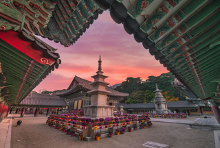 Bulguksa-boeddhistische tempel in Gyeongju, Zuid-Korea
