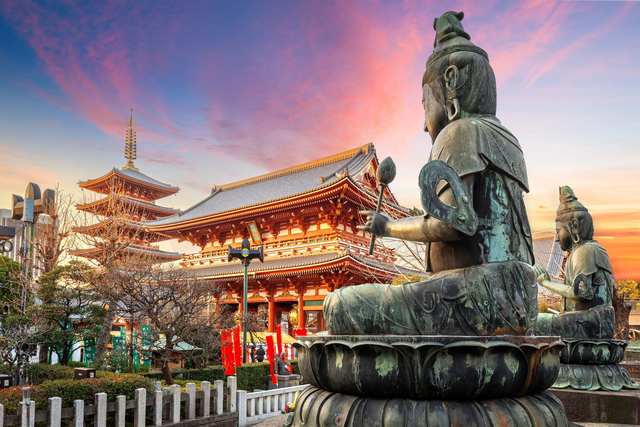 Sensoi-ji tempel in Asakusa, Tokyo, Japan