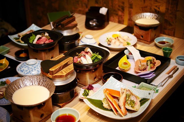 Kaiseki-maaltijd in een ryokan