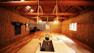 Traditionele kamer in Ainu-stijl