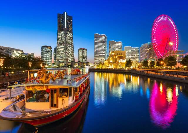 Yokohama in de nacht