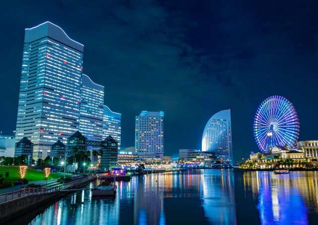 Yokohama in de nacht