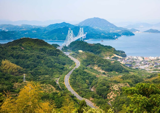 Tatara-brug en Seto binnenzee