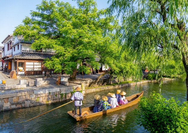 De historische wijk van Kurashiki Bikan