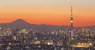 Tokyo Skytree bij schemering