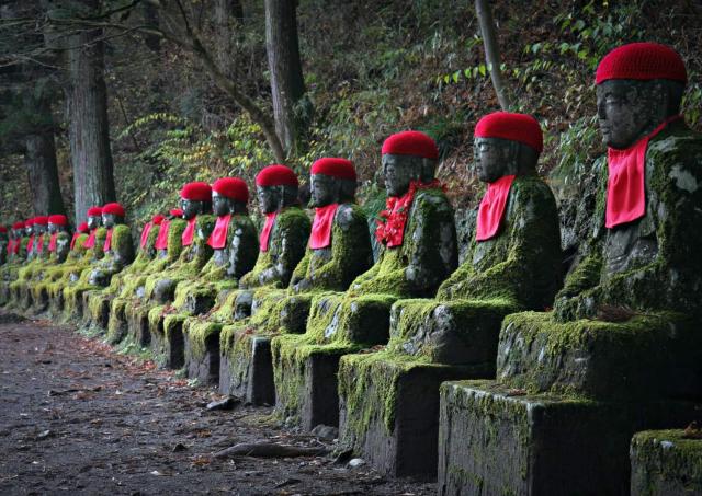 Jizo bakken bij Kanmangafuchi