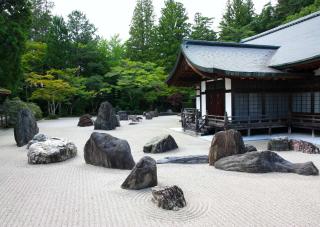 Rotstuin bij de Kongobuji-tempel