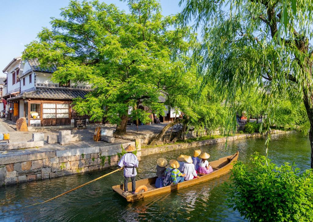 De historische wijk van Kurashiki Bikan