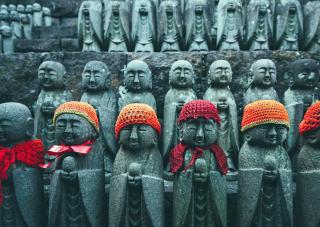 Jizo-beelden bij de Hase-dera-tempel