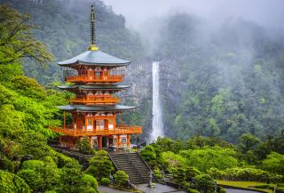 Ise Seiganto-ji-pagode en Nachi-watervallen