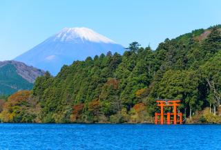 Lake Ashi en Fujiyama, Hakone National Park