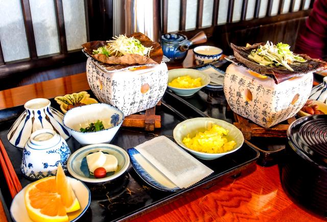Ontbijt in een ryokan in Hakone National Park