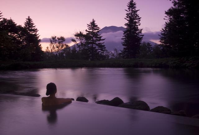 Ontspannen in een onsen, Niseko