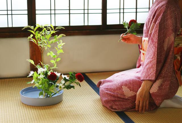 Bloemschikken in de Ikebana-stijl, Kyoto