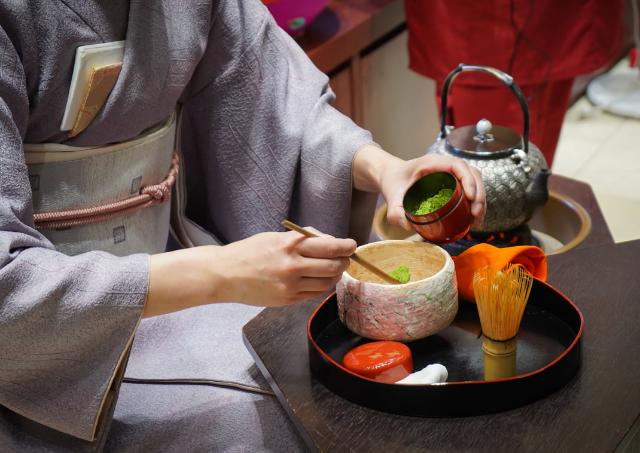 Matcha tijdens een Japanse theeceremonie
