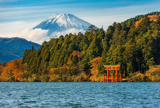 Lake Ashi en Mt. Fuji, Hakone National Park